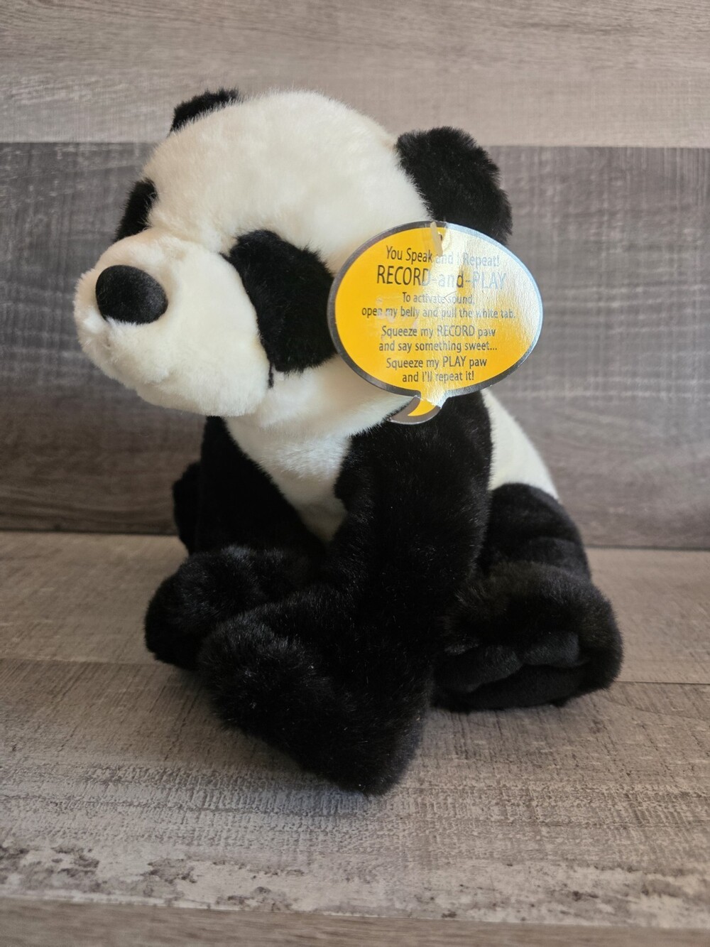 JCPenny Play and Record of the Stuffed Animal Panda Plush b297